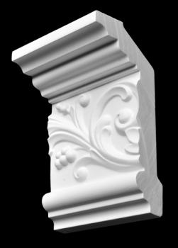 Decke 072 PU  15x6,4cm  feste Stuckleiste für Raumgestaltung